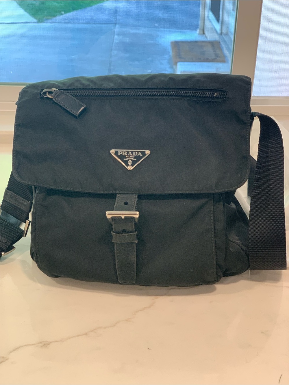 Prada Black Nylon Crossbody Messenger Bag